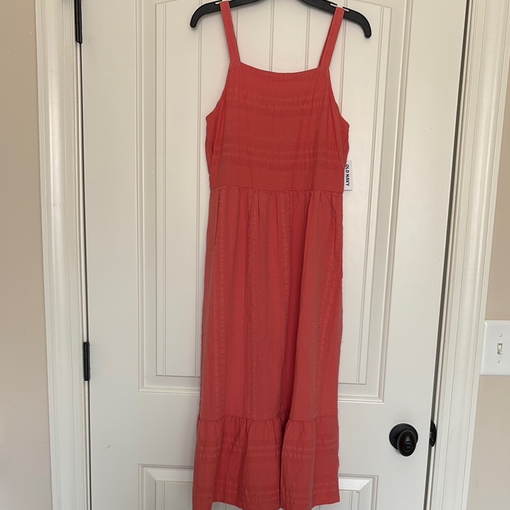 Coral Sleeveless Maxi Dress